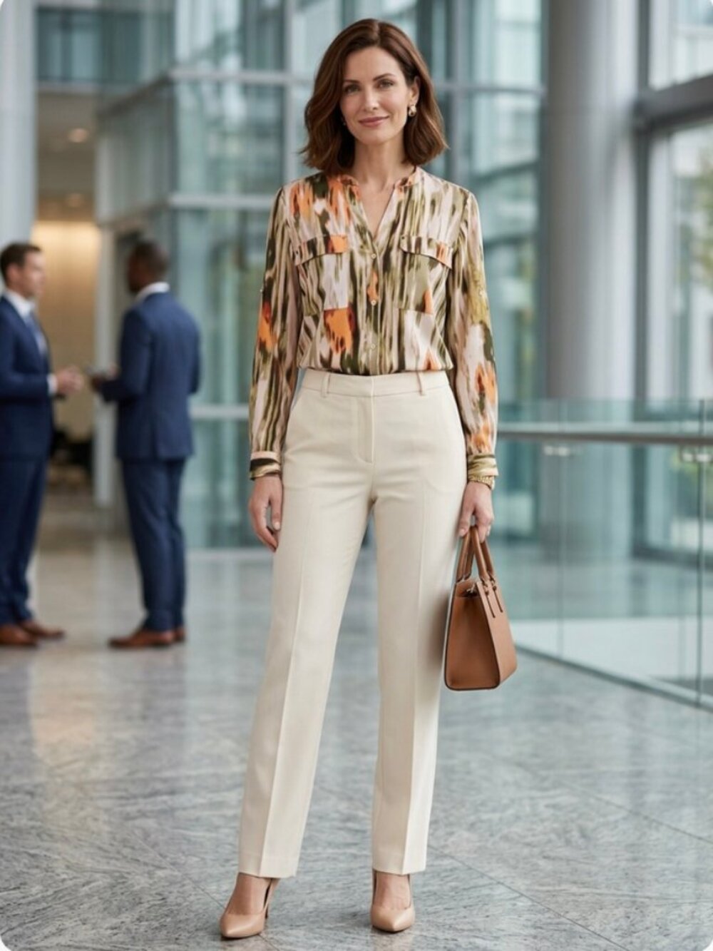 Calvin Klein Blouse S | Abstract Print | Classy & Chic